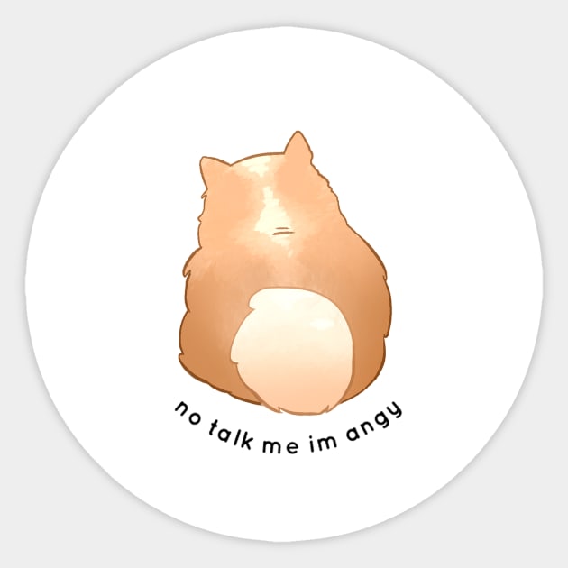 no talk me, im angy Sticker by Myotiz